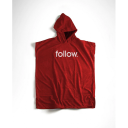 FOLLOW 22 TOWELIE RED poncho